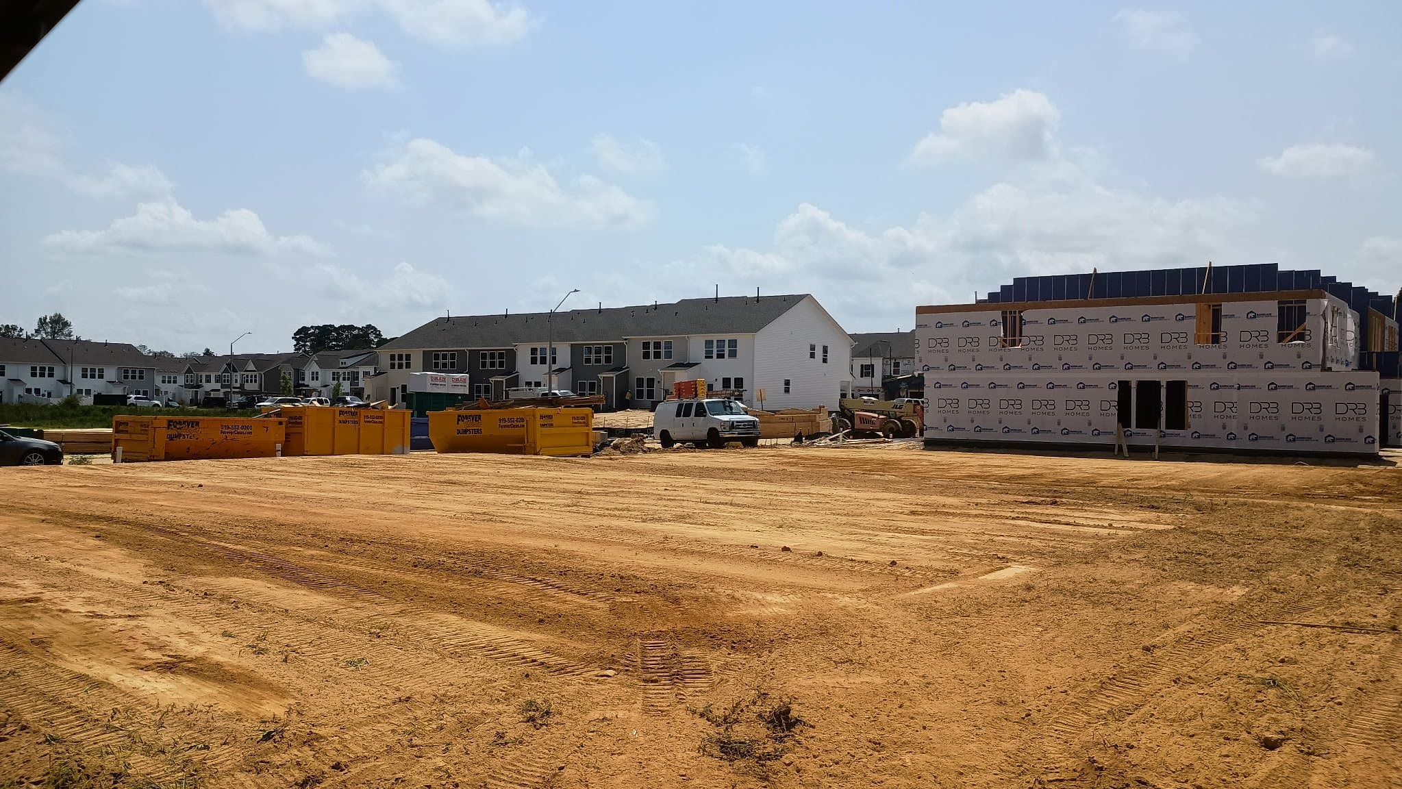 Subdivision site work for new homes