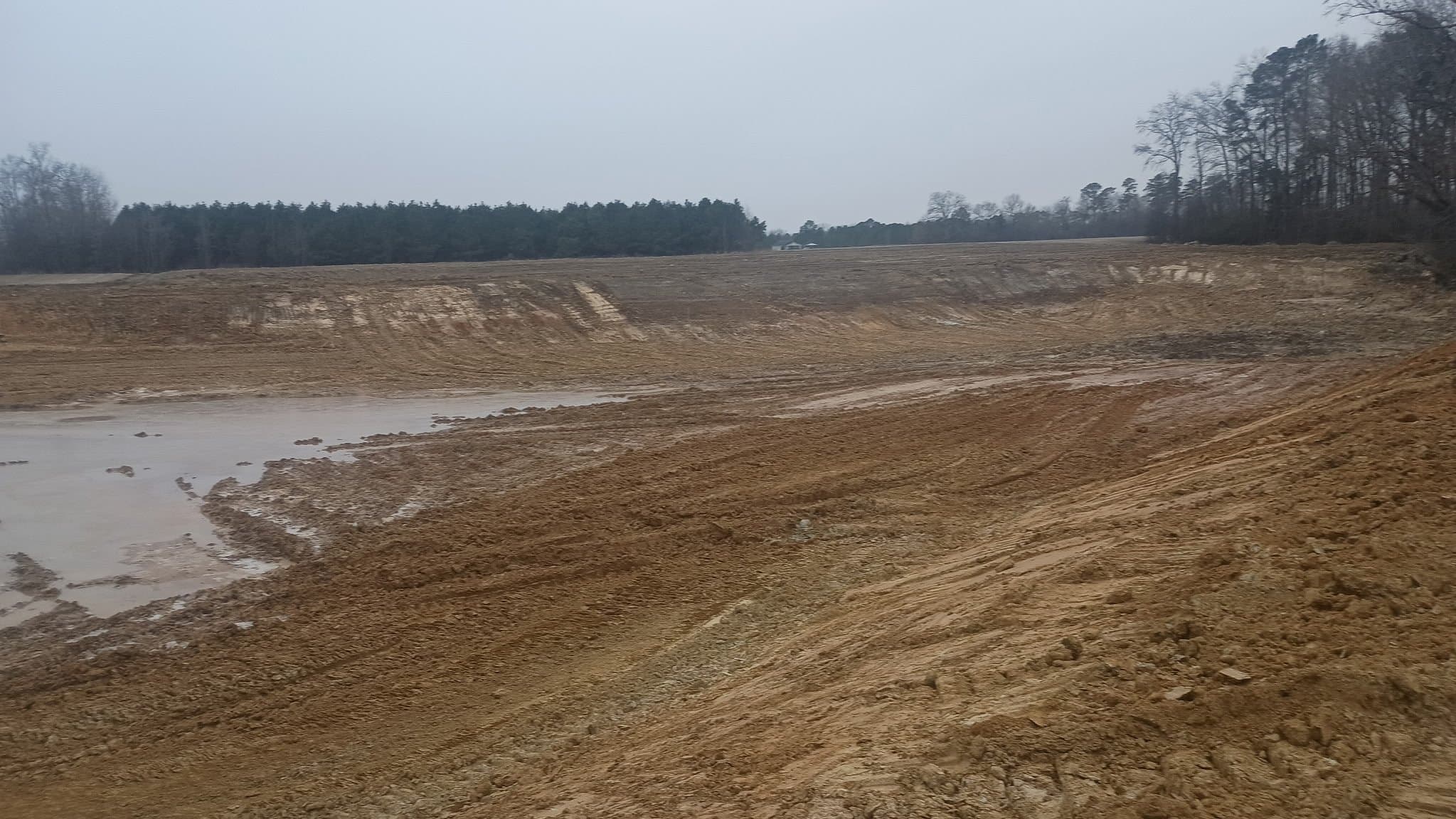 Large basin excavation & bank shaping