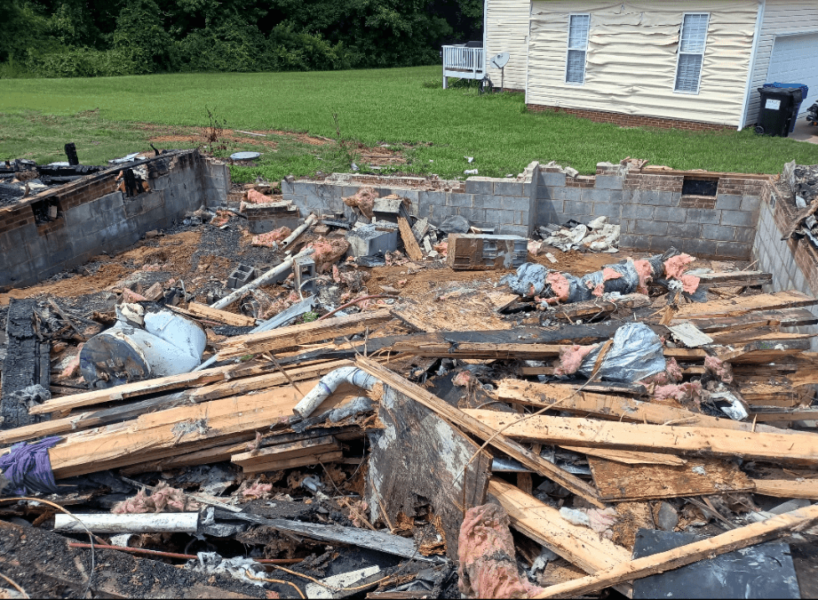 Structure demolition & debris removal